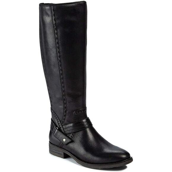 Baretraps Women Block Heel Knee High Riding Boots Abram Size US 5.5M Black - Picture 1 of 4